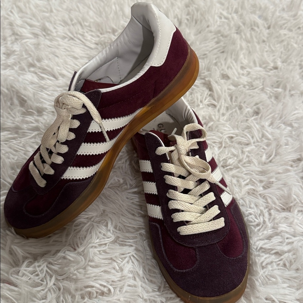 Adidas x Gucci Gazelle in burgundy size 7 men’s - Picture 2 of 14